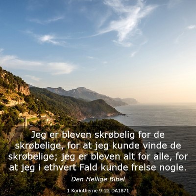 Picture 03 - 1 Korintherne 9:22 DA1871 - Jeg er bleven skrøbelig for de skrøbelige, for - Bible Verse Picture