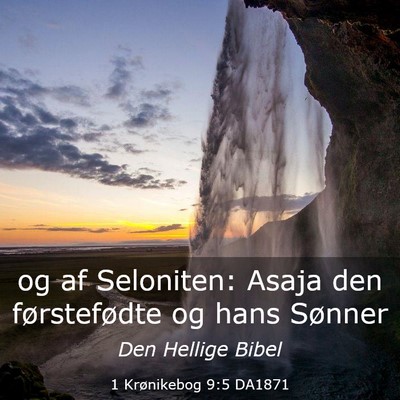 Picture 03 - 1 Krønikebog 9:5 DA1871 - og af Seloniten: Asaja den førstefødte og hans - Bible Verse Picture