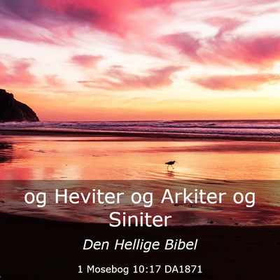 Picture 03 - 1 Mosebog 10:17 DA1871 - og Heviter og Arkiter og - Bible Verse Picture