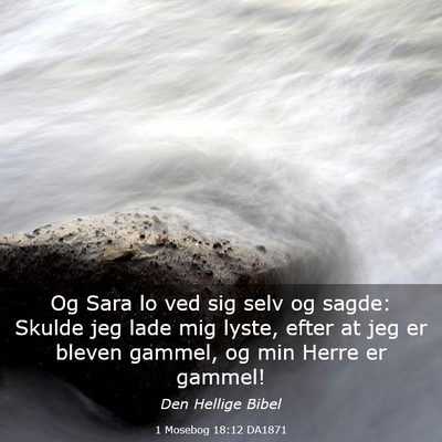 Picture 03 - 1 Mosebog 18:12 DA1871 - Og Sara lo ved sig selv og sagde: Skulde jeg lade - Bible Verse Picture