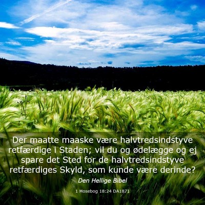 Picture 03 - 1 Mosebog 18:24 DA1871 - Der maatte maaske være halvtredsindstyve - Bible Verse Picture