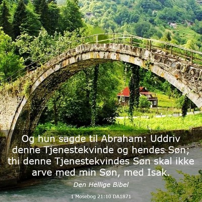 Picture 03 - 1 Mosebog 21:10 DA1871 - Og hun sagde til Abraham: Uddriv denne - Bible Verse Picture