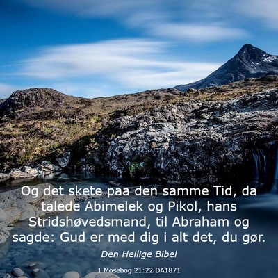 Picture 03 - 1 Mosebog 21:22 DA1871 - Og det skete paa den samme Tid, da talede - Bible Verse Picture
