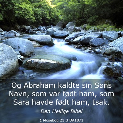 Picture 03 - 1 Mosebog 21:3 DA1871 - Og Abraham kaldte sin Søns Navn, som var født - Bible Verse Picture