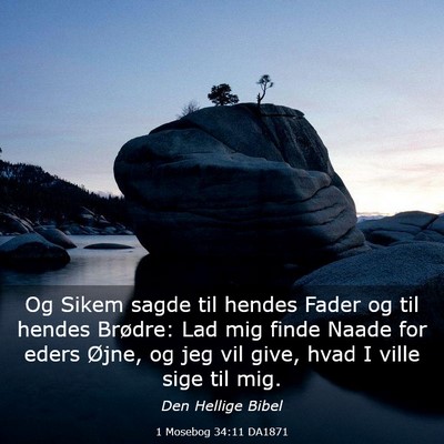 Picture 03 - 1 Mosebog 34:11 DA1871 - Og Sikem sagde til hendes Fader og til hendes - Bible Verse Picture