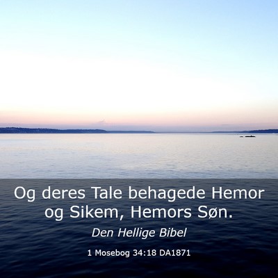 Picture 03 - 1 Mosebog 34:18 DA1871 - Og deres Tale behagede Hemor og Sikem, Hemors - Bible Verse Picture