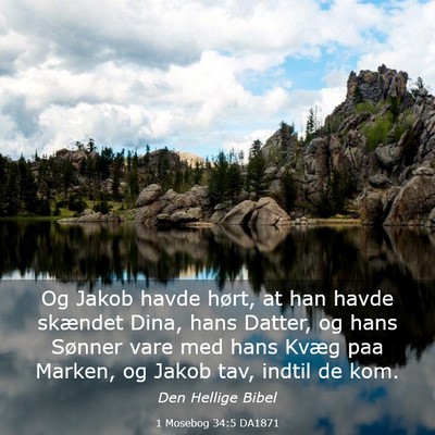Picture 03 - 1 Mosebog 34:5 DA1871 - Og Jakob havde hørt, at han havde skændet Dina, - Bible Verse Picture