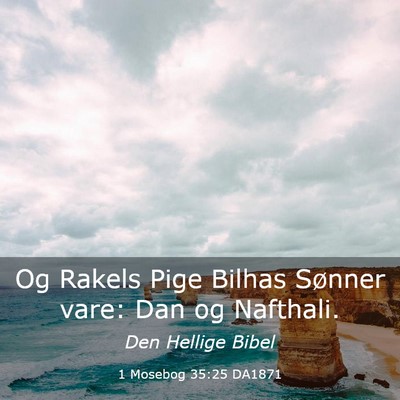 Picture 03 - 1 Mosebog 35:25 DA1871 - Og Rakels Pige Bilhas Sønner vare: Dan og - Bible Verse Picture