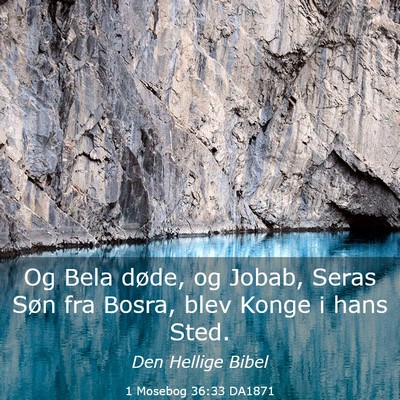 Picture 03 - 1 Mosebog 36:33 DA1871 - Og Bela døde, og Jobab, Seras Søn fra Bosra, - Bible Verse Picture