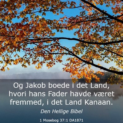 Picture 03 - 1 Mosebog 37:1 DA1871 - Og Jakob boede i det Land, hvori hans Fader havde - Bible Verse Picture
