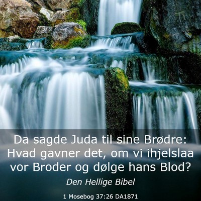 Picture 03 - 1 Mosebog 37:26 DA1871 - Da sagde Juda til sine Brødre: Hvad gavner det, - Bible Verse Picture