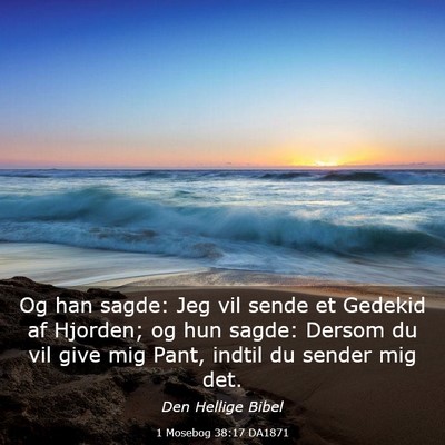 Picture 03 - 1 Mosebog 38:17 DA1871 - Og han sagde: Jeg vil sende et Gedekid af - Bible Verse Picture