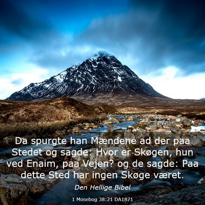Picture 03 - 1 Mosebog 38:21 DA1871 - Da spurgte han Mændene ad der paa Stedet og - Bible Verse Picture