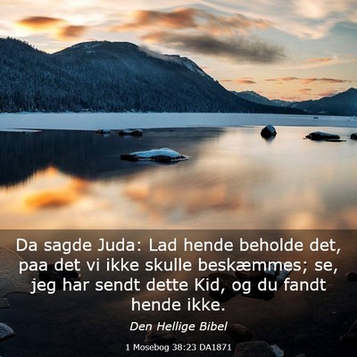 Picture 03 - 1 Mosebog 38:23 DA1871 - Da sagde Juda: Lad hende beholde det, paa det vi - Bible Verse Picture