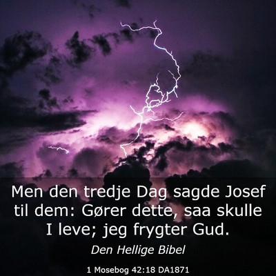 Picture 03 - 1 Mosebog 42:18 DA1871 - Men den tredje Dag sagde Josef til dem: Gører - Bible Verse Picture