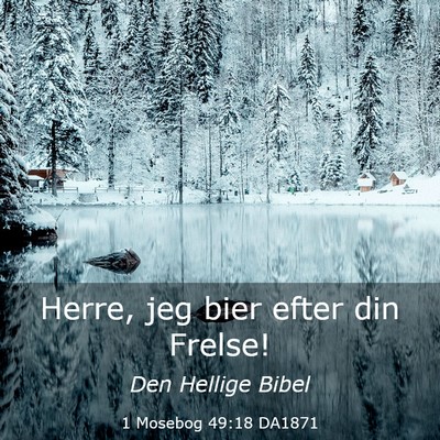 Picture 03 - 1 Mosebog 49:18 DA1871 - Herre, jeg bier efter din - Bible Verse Picture