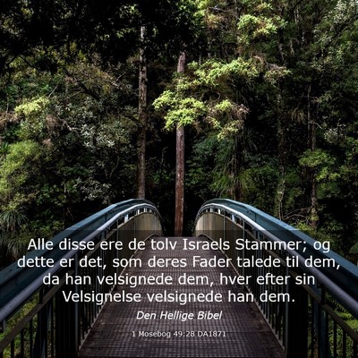 Picture 03 - 1 Mosebog 49:28 DA1871 - Alle disse ere de tolv Israels Stammer; og dette - Bible Verse Picture