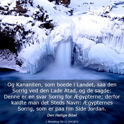 Picture 03 - 1 Mosebog 50:11 DA1871 - Og Kananiten, som boede i Landet, saa den Sorrig - Bible Verse Picture