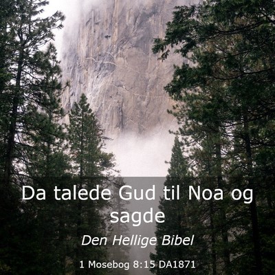 Picture 03 - 1 Mosebog 8:15 DA1871 - Da talede Gud til Noa og - Bible Verse Picture