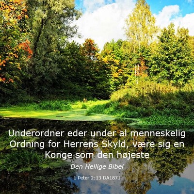 Picture 03 - 1 Peter 2:13 DA1871 - Underordner eder under al menneskelig Ordning for - Bible Verse Picture
