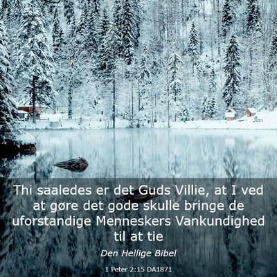 Picture 03 - 1 Peter 2:15 DA1871 - Thi saaledes er det Guds Villie, at I ved at - Bible Verse Picture