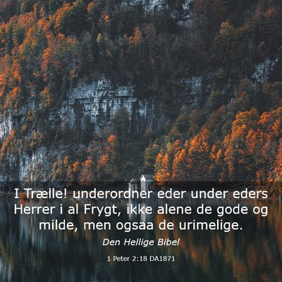 Picture 03 - 1 Peter 2:18 DA1871 - I Trælle! underordner eder under eders Herrer i - Bible Verse Picture