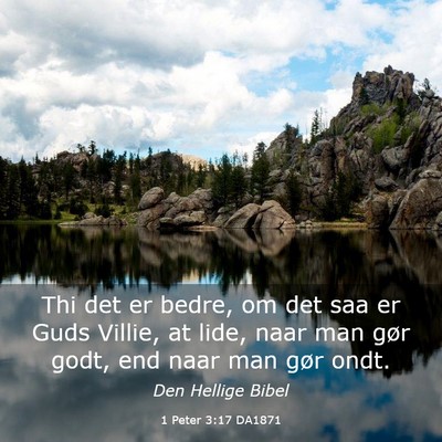 Picture 03 - 1 Peter 3:17 DA1871 - Thi det er bedre, om det saa er Guds Villie, at - Bible Verse Picture