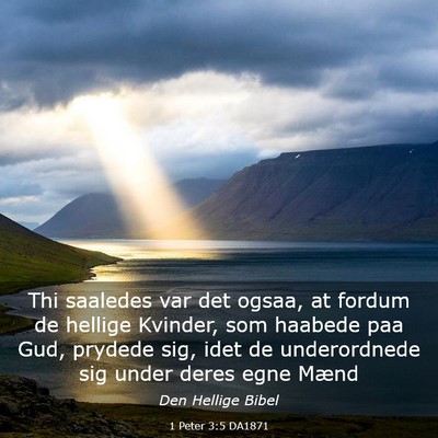 Picture 03 - 1 Peter 3:5 DA1871 - Thi saaledes var det ogsaa, at fordum de hellige - Bible Verse Picture