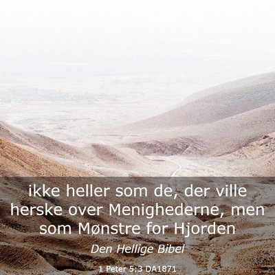 Picture 03 - 1 Peter 5:3 DA1871 - ikke heller som de, der ville herske over - Bible Verse Picture