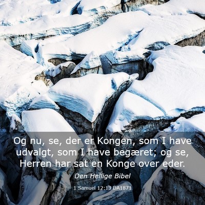 Picture 03 - 1 Samuel 12:13 DA1871 - Og nu, se, der er Kongen, som I have udvalgt, som - Bible Verse Picture
