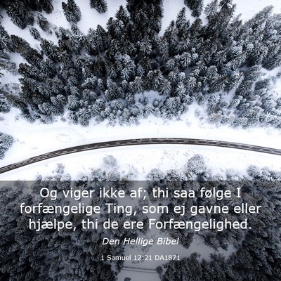 Picture 03 - 1 Samuel 12:21 DA1871 - Og viger ikke af; thi saa følge I forfængelige - Bible Verse Picture
