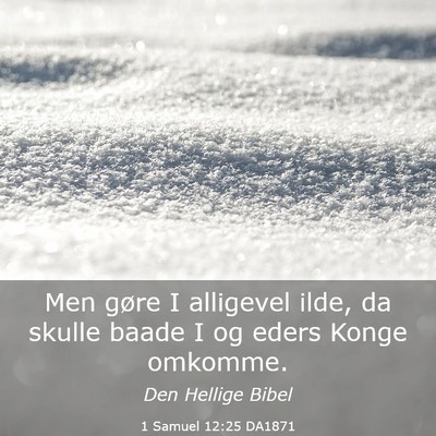 Picture 03 - 1 Samuel 12:25 DA1871 - Men gøre I alligevel ilde, da skulle baade I og - Bible Verse Picture