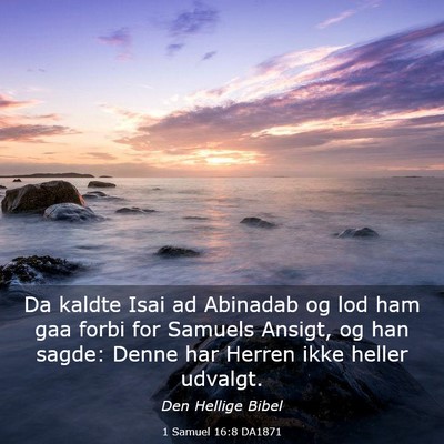 Picture 03 - 1 Samuel 16:8 DA1871 - Da kaldte Isai ad Abinadab og lod ham gaa forbi - Bible Verse Picture