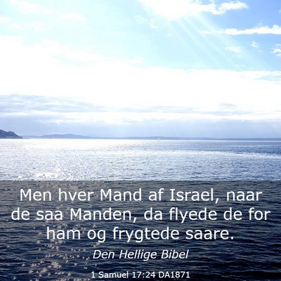 Picture 03 - 1 Samuel 17:24 DA1871 - Men hver Mand af Israel, naar de saa Manden, da - Bible Verse Picture