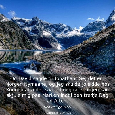 Picture 03 - 1 Samuel 20:5 DA1871 - Og David sagde til Jonathan: Se, det er i Morgen - Bible Verse Picture