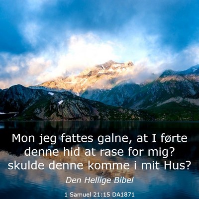 Picture 03 - 1 Samuel 21:15 DA1871 - Mon jeg fattes galne, at I førte denne hid at - Bible Verse Picture