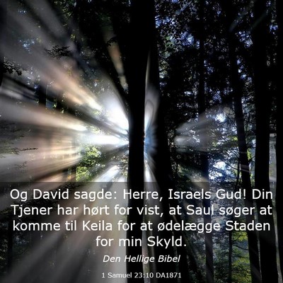 Picture 03 - 1 Samuel 23:10 DA1871 - Og David sagde: Herre, Israels Gud! Din Tjener - Bible Verse Picture
