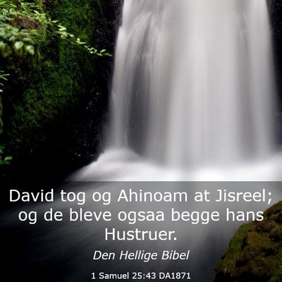 Picture 03 - 1 Samuel 25:43 DA1871 - David tog og Ahinoam at Jisreel; og de bleve - Bible Verse Picture