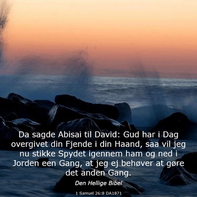 Picture 03 - 1 Samuel 26:8 DA1871 - Da sagde Abisai til David: Gud har i Dag - Bible Verse Picture