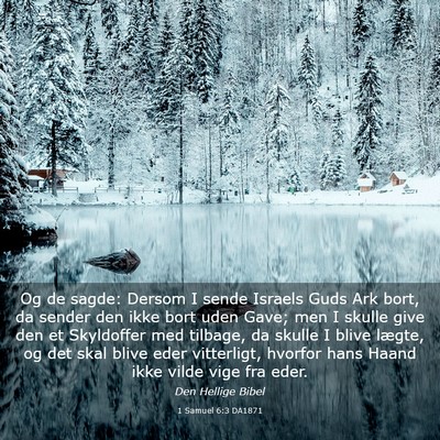 Picture 03 - 1 Samuel 6:3 DA1871 - Og de sagde: Dersom I sende Israels Guds Ark - Bible Verse Picture