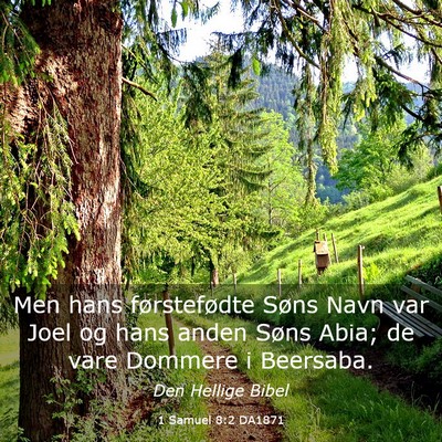 Picture 03 - 1 Samuel 8:2 DA1871 - Men hans førstefødte Søns Navn var Joel og - Bible Verse Picture