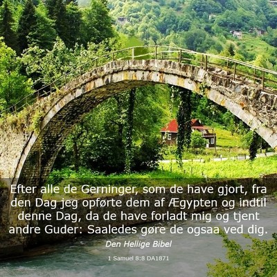 Picture 03 - 1 Samuel 8:8 DA1871 - Efter alle de Gerninger, som de have gjort, fra - Bible Verse Picture