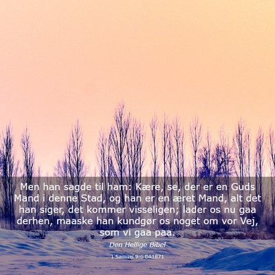 Picture 03 - 1 Samuel 9:6 DA1871 - Men han sagde til ham: Kære, se, der er en Guds - Bible Verse Picture