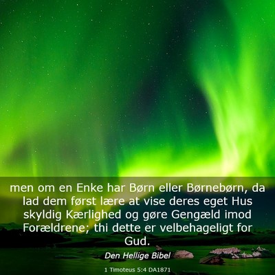 Picture 03 - 1 Timoteus 5:4 DA1871 - men om en Enke har Børn eller Børnebørn, da - Bible Verse Picture