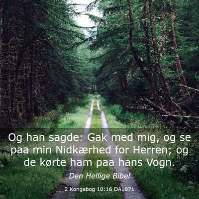 Picture 03 - 2 Kongebog 10:16 DA1871 - Og han sagde: Gak med mig, og se paa min - Bible Verse Picture