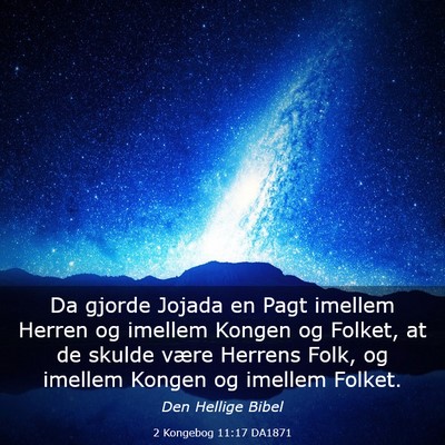 Picture 03 - 2 Kongebog 11:17 DA1871 - Da gjorde Jojada en Pagt imellem Herren og - Bible Verse Picture