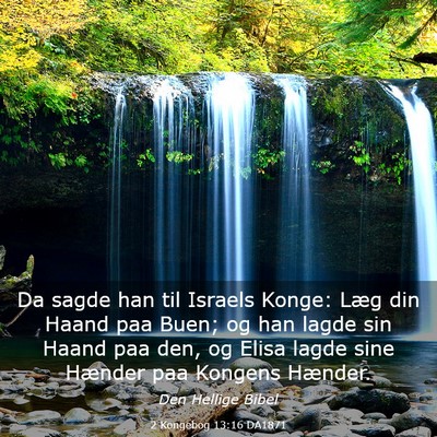 Picture 03 - 2 Kongebog 13:16 DA1871 - Da sagde han til Israels Konge: Læg din Haand - Bible Verse Picture