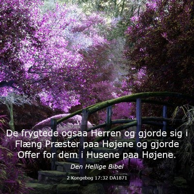 Picture 03 - 2 Kongebog 17:32 DA1871 - De frygtede ogsaa Herren og gjorde sig i Flæng - Bible Verse Picture