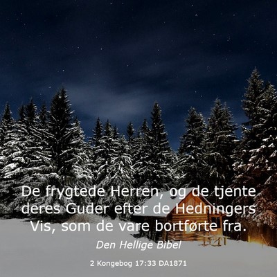 Picture 03 - 2 Kongebog 17:33 DA1871 - De frygtede Herren, og de tjente deres Guder - Bible Verse Picture