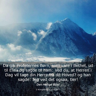 Picture 03 - 2 Kongebog 2:3 DA1871 - Da gik Profeternes Børn, som vare i Bethel, ud - Bible Verse Picture